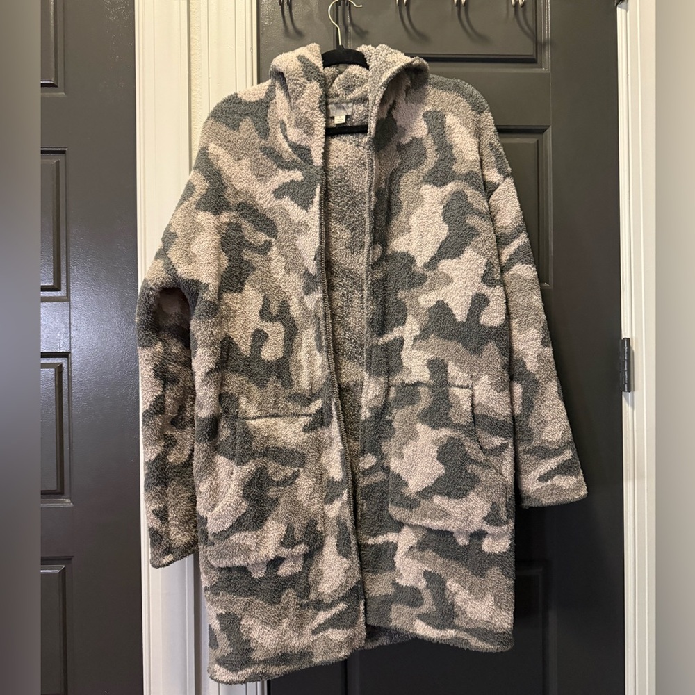Barefoot Dreams CozyChic Camo Zip Up Jacket